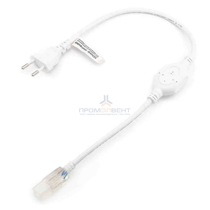 03-77 Шнур питания для одноцветной светодиодной ленты 220В, smd 2835, 120 д/м, IP44, последовательное подключение до 1000Вт.