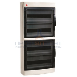 Щиток настенный DKC (4х18) на 72 модуля IP65 серый с прозрачной дверцей