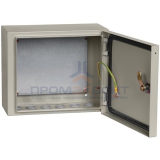 Щит металлический влагозащищенный ЩМП-2.3.1-0 74 У2 IP54, с монтажной платой  250х300х150 ИЭК